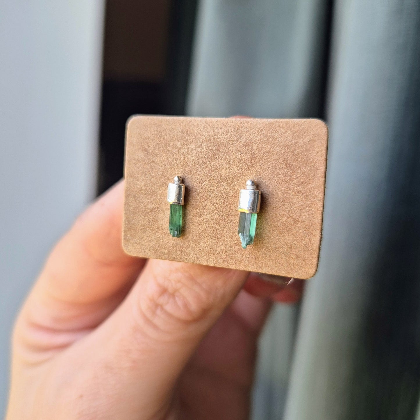 Tourmaline Crystal Earrings