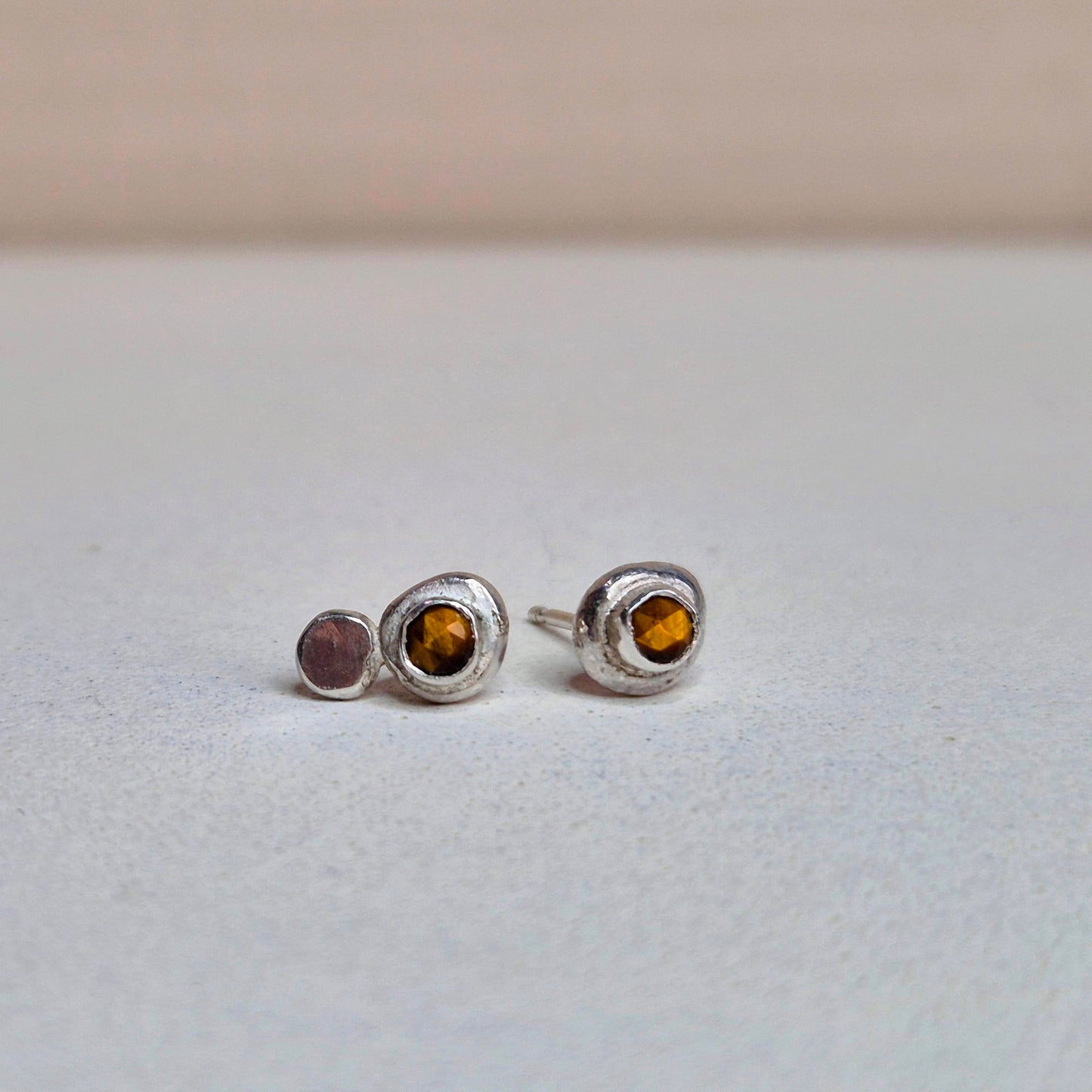 Tiger's Eye organic studs