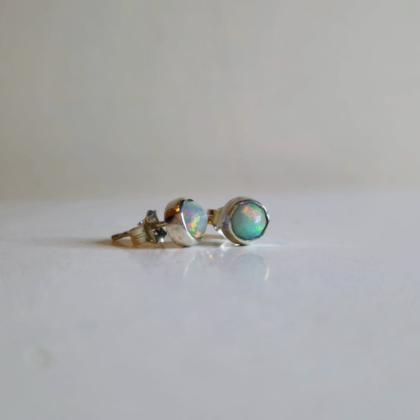 Ethiopian opal studs