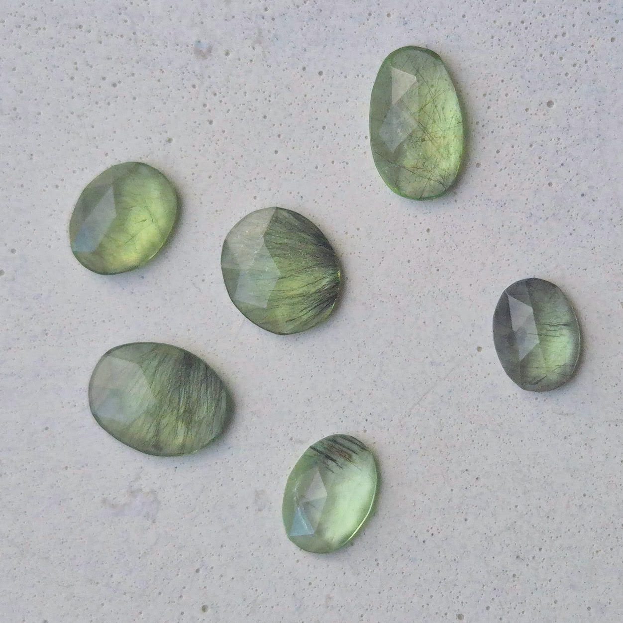 Peridot and Ludwigite necklace