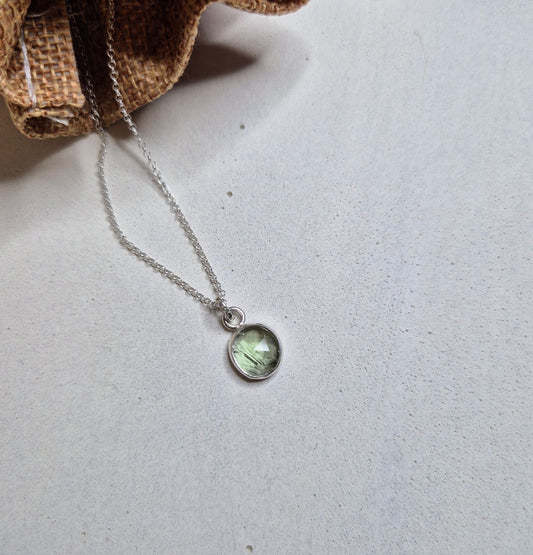 Peridot and Ludwigite necklace