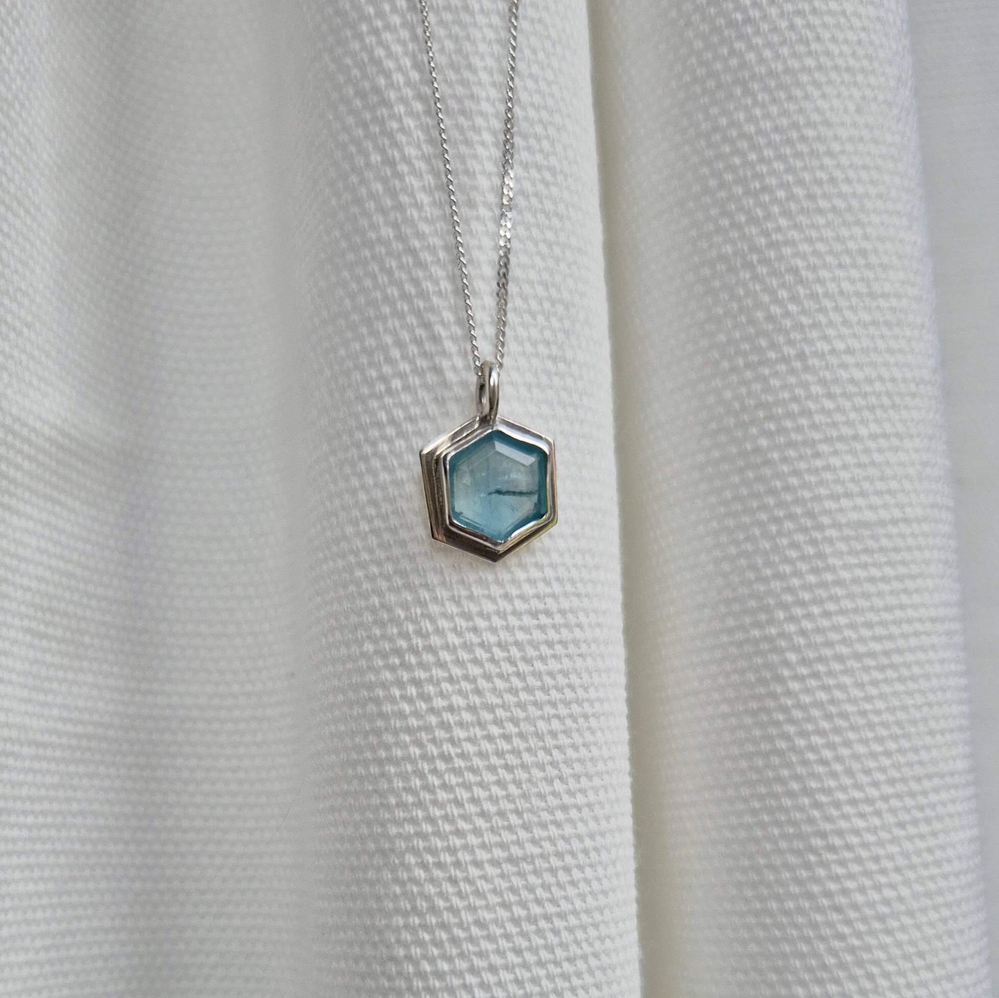 Hex Gemstone Pendant Necklaces